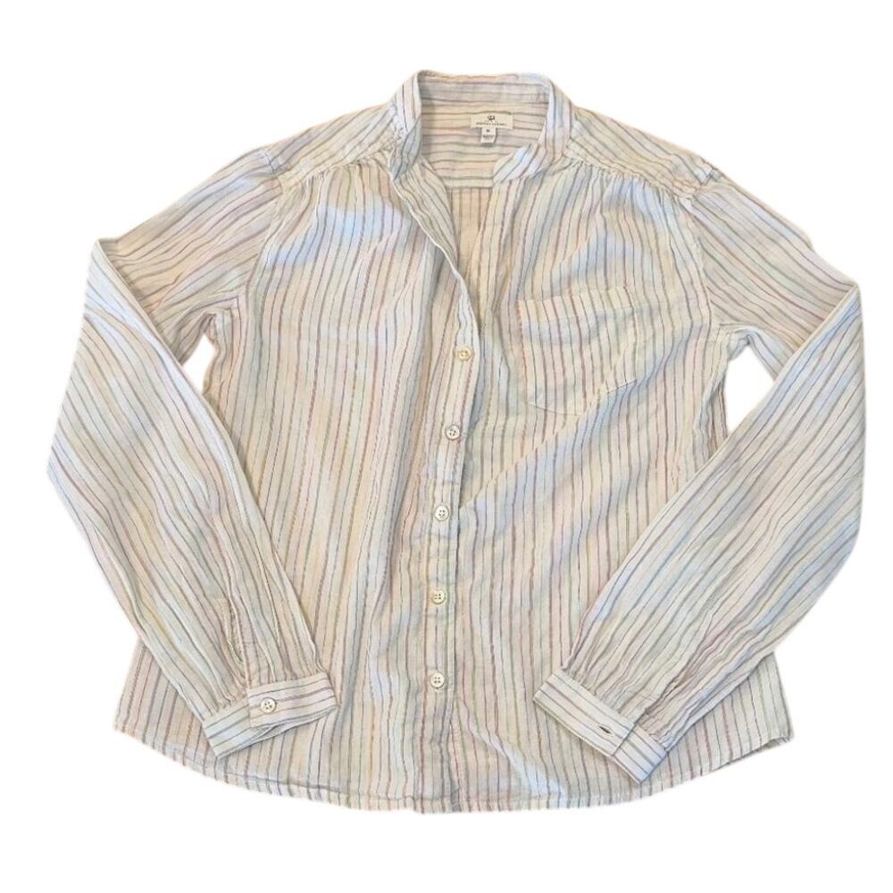Johnny‎ Cotton 100% Cotton Button Down Striped M